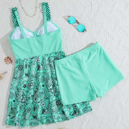 Strap Top&Fitted Swim Shorts Separable Swimsuit 