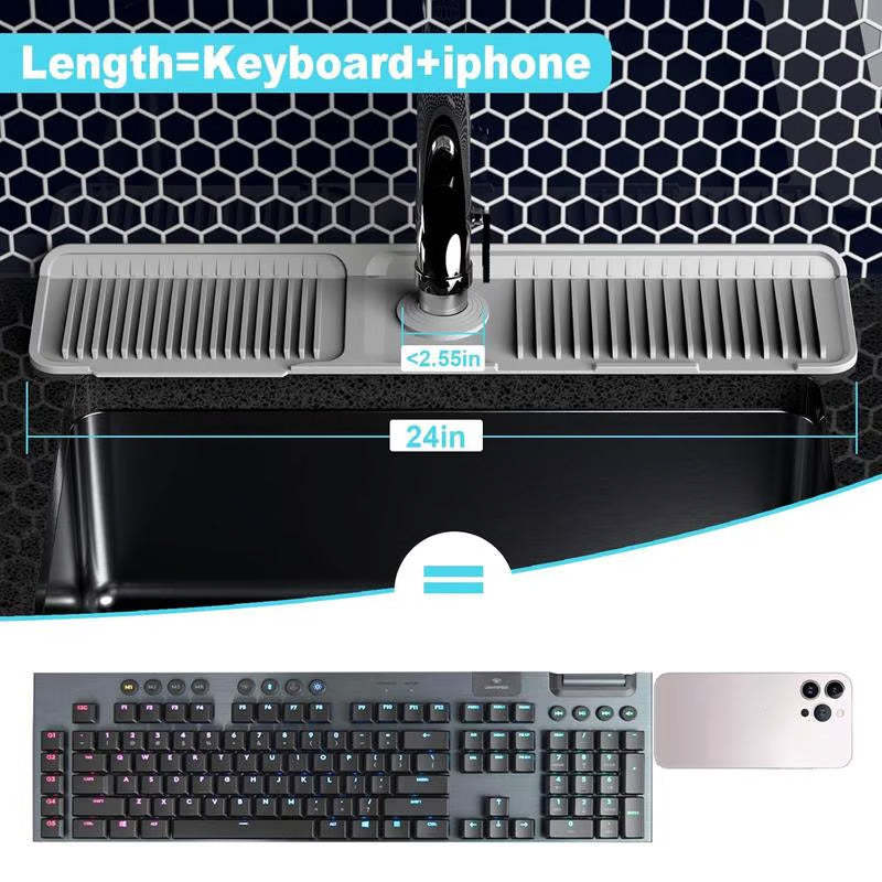 Quick-Dry Faucet Mat for Kitchen Sink