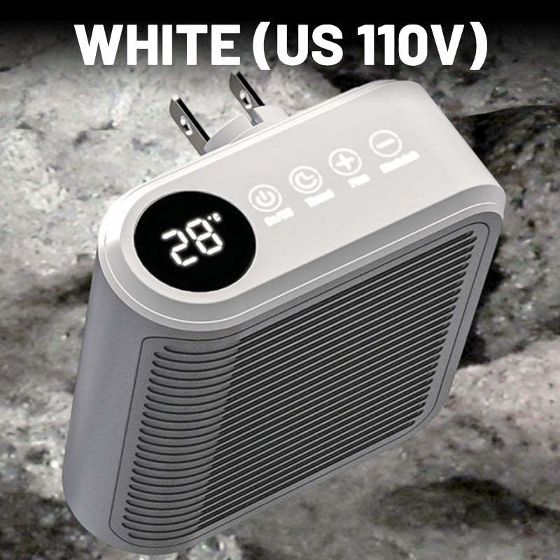 800W Wall Outlet Space Heater - Adjustable Thermostat with 4 Timer Settings & Overheat Protection for Office/Bedroom 🕒🌡️