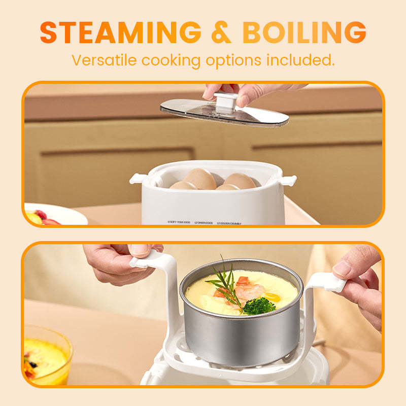 Mini Multi-Functional Egg Cooker Set with Smart Touch Panel