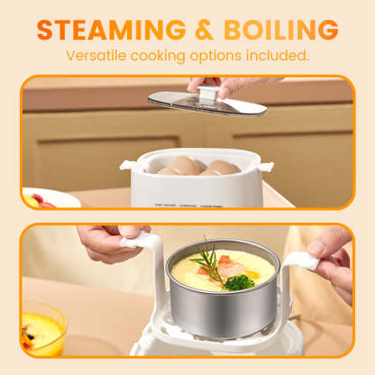 Mini Multi-Functional Egg Cooker Set with Smart Touch Panel