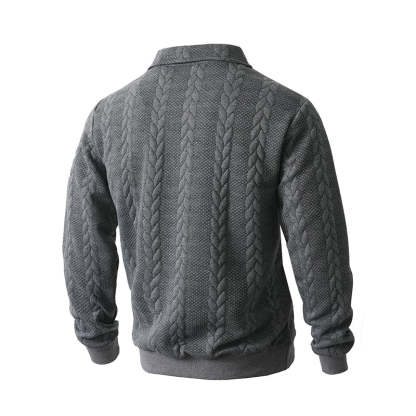 🔥New arrivals offer-Men's Casual Half-Zip Cable-Knit Sweater