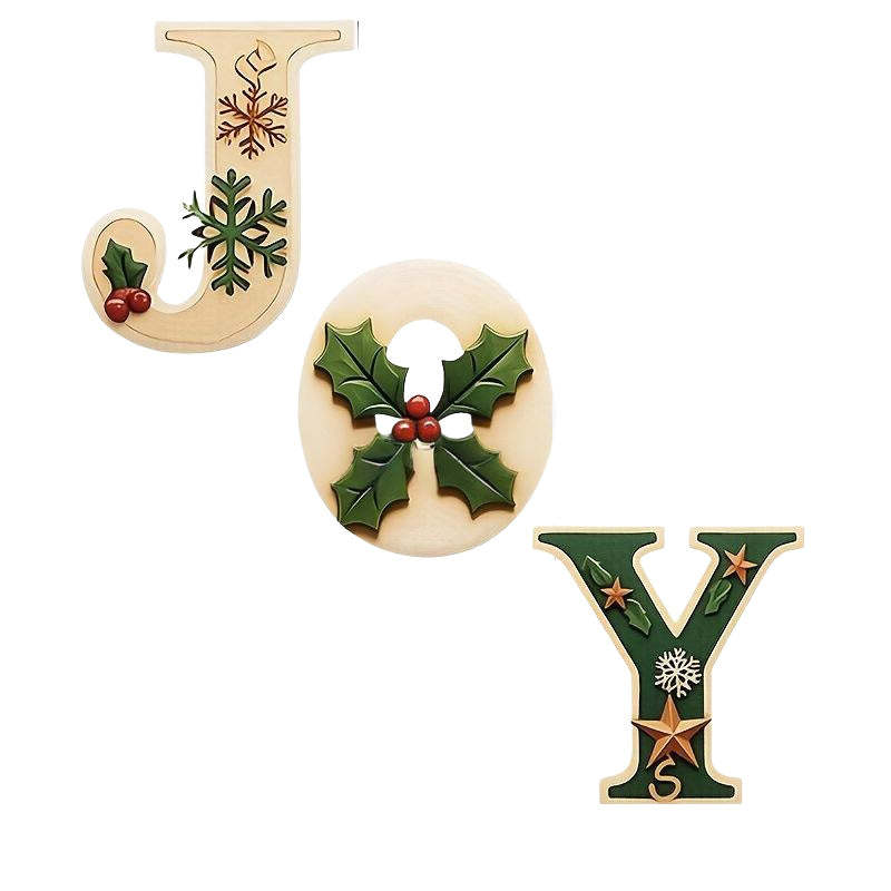 🎄⛄Christmas Wooden Wall Decor Letter Sign - HOME/JOY