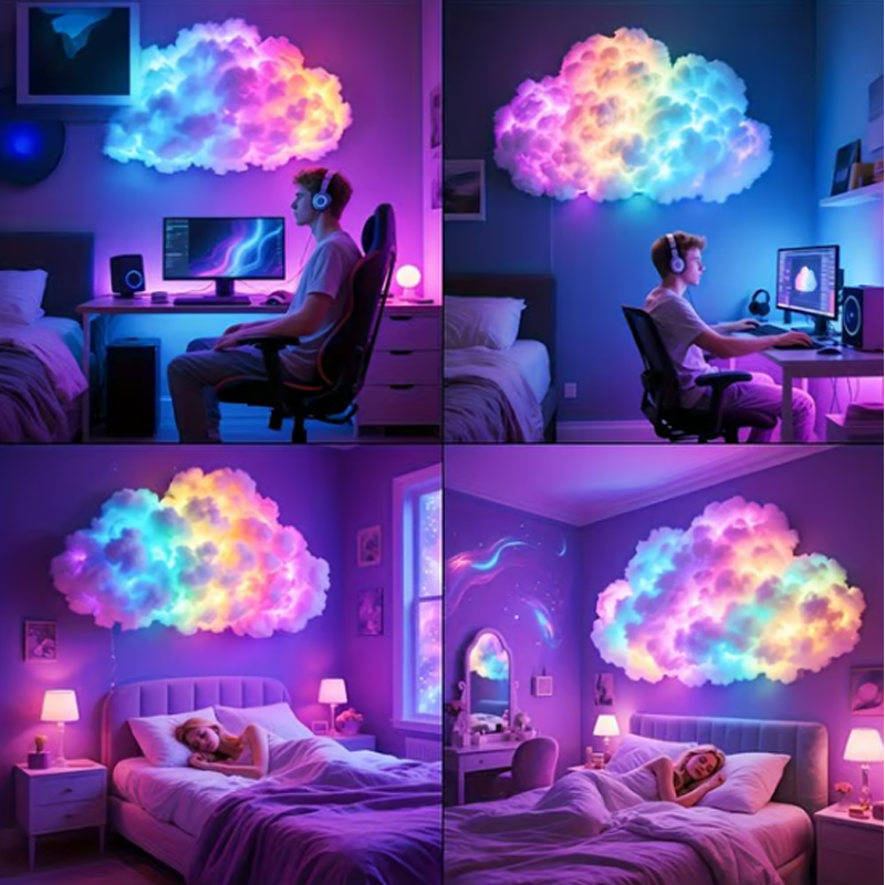 DIY USB-Powered Thundercloud LED Light Decor