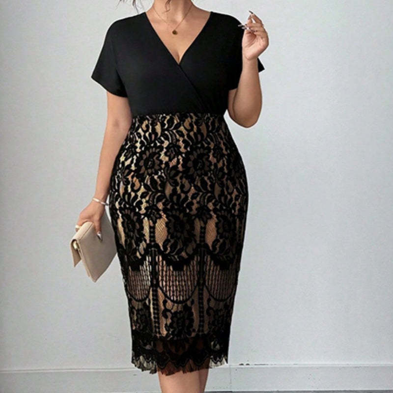 Women's Casual Fashion V-Neck Dress