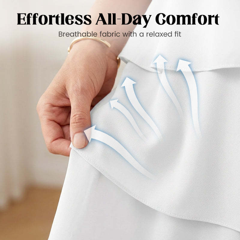 Women's Elegant Layered Ruffle Sleeve Dress