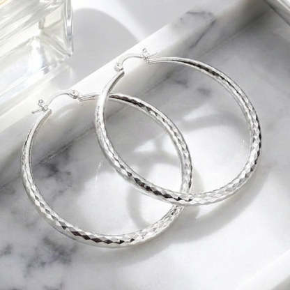 🎉BUY 1 GET 1 FREE🎁Diamond-Cut Hoop Earrings for Women