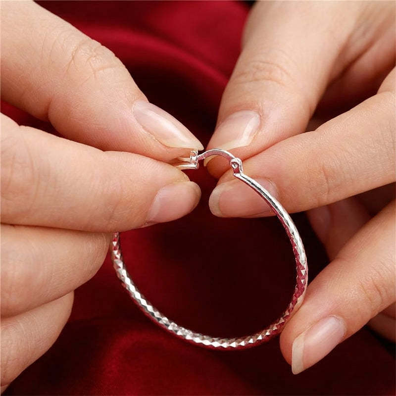 🎉BUY 1 GET 1 FREE🎁Diamond-Cut Hoop Earrings for Women