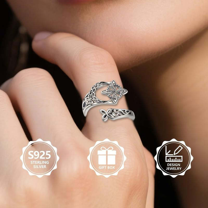 ⏳Time-Limited Special⏰S925 Sterling Silver Celtic Knot Open Ring