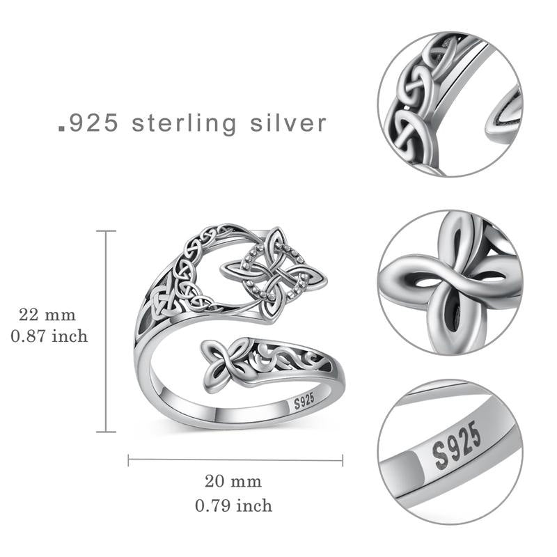 ⏳Time-Limited Special⏰S925 Sterling Silver Celtic Knot Open Ring