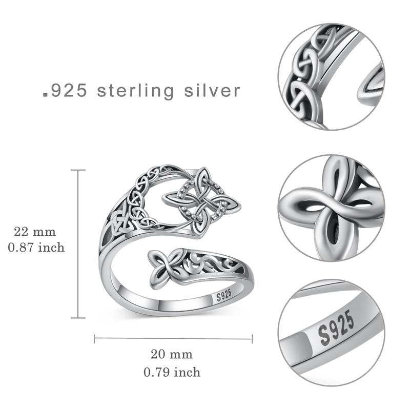⏳Time-Limited Special⏰S925 Sterling Silver Celtic Knot Open Ring