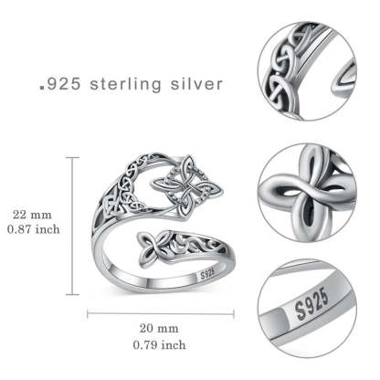 ⏳Time-Limited Special⏰S925 Sterling Silver Celtic Knot Open Ring