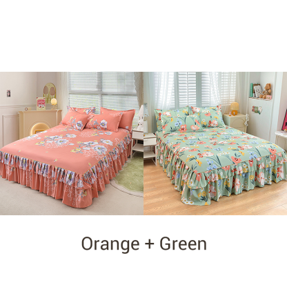 🛏️ 3-Piece Ruffled Bed Skirt Set – Elegant Design, Easy Fit & Complete Coverage 🛌