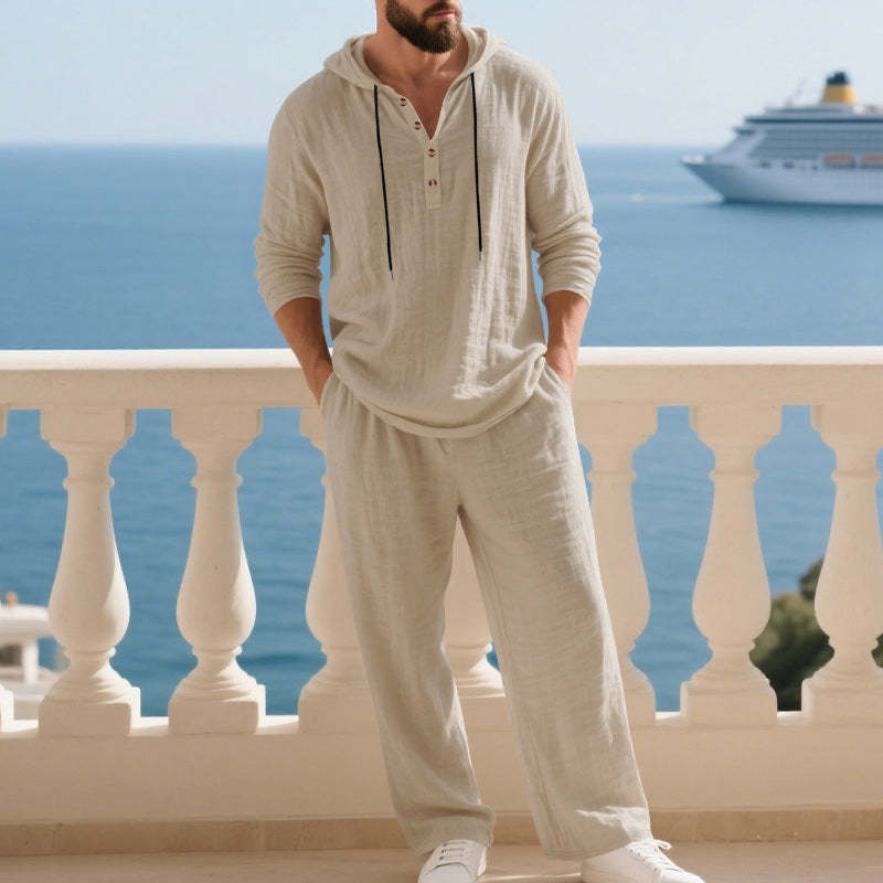 💥Men's Hooded Casual Loose Top & Pants 2-Piece Set