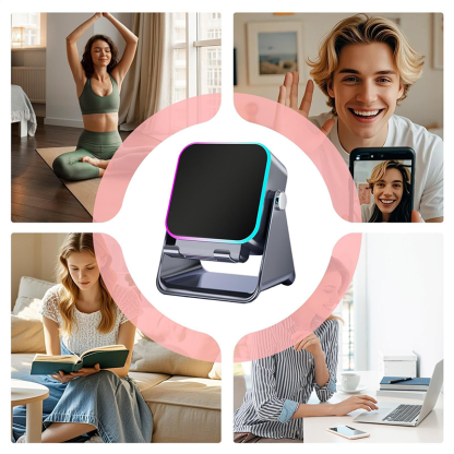 💎 5-IN-1 WIRELESS SPEAKER STAND! 💎 Induction Audio, Phone Holder & Ambient Light