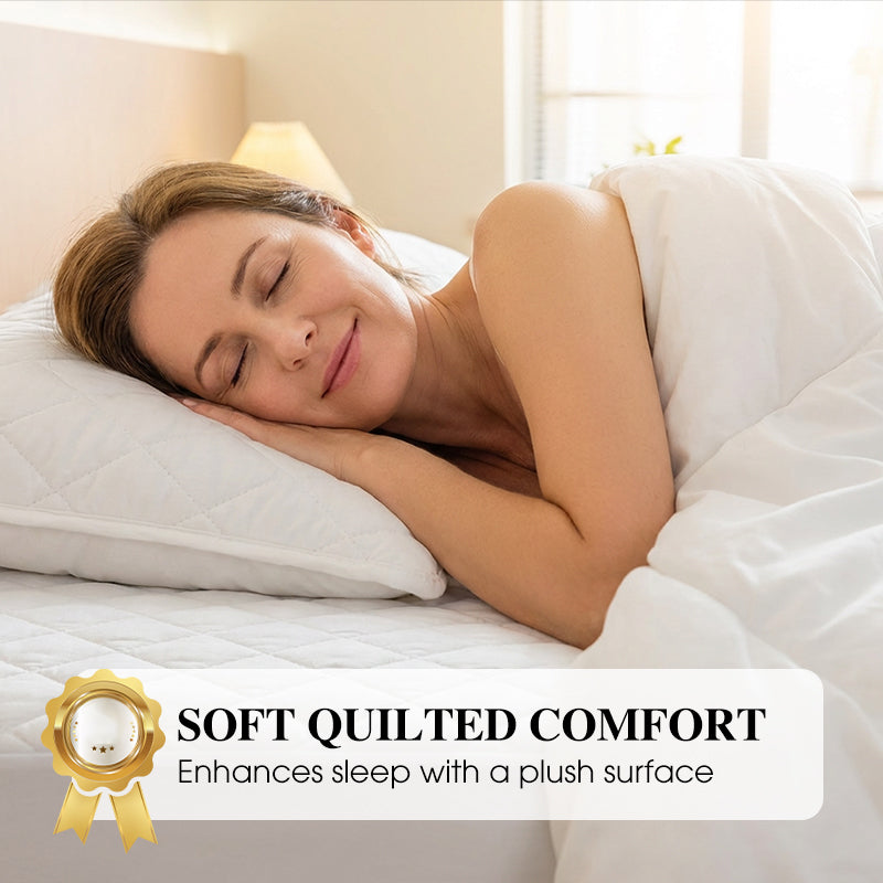 🌤️🛏️Waterproof Quilted Mattress Cover & Pillowcases Set