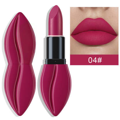 Long-Lasting Lip-Shaped Matte Lipstick