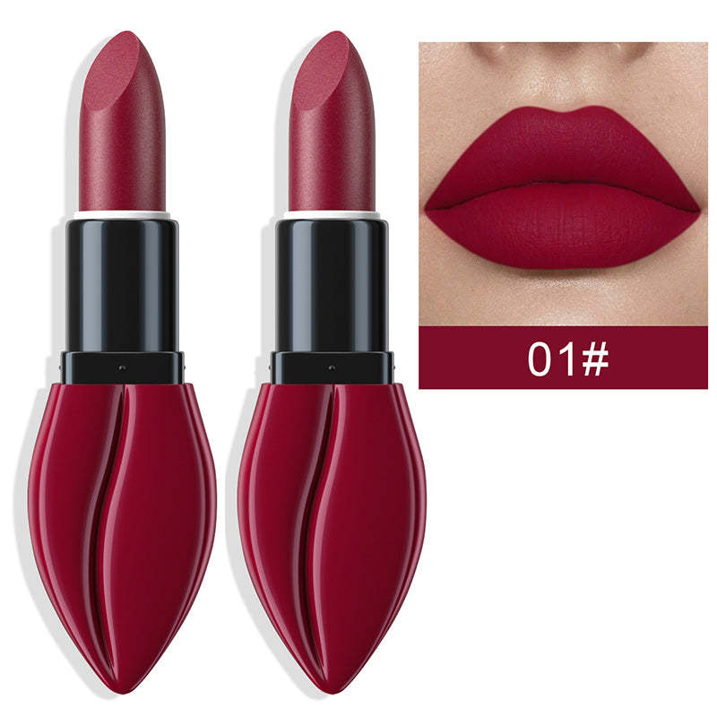 Long-Lasting Lip-Shaped Matte Lipstick