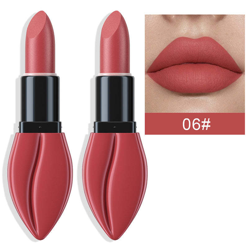 Long-Lasting Lip-Shaped Matte Lipstick