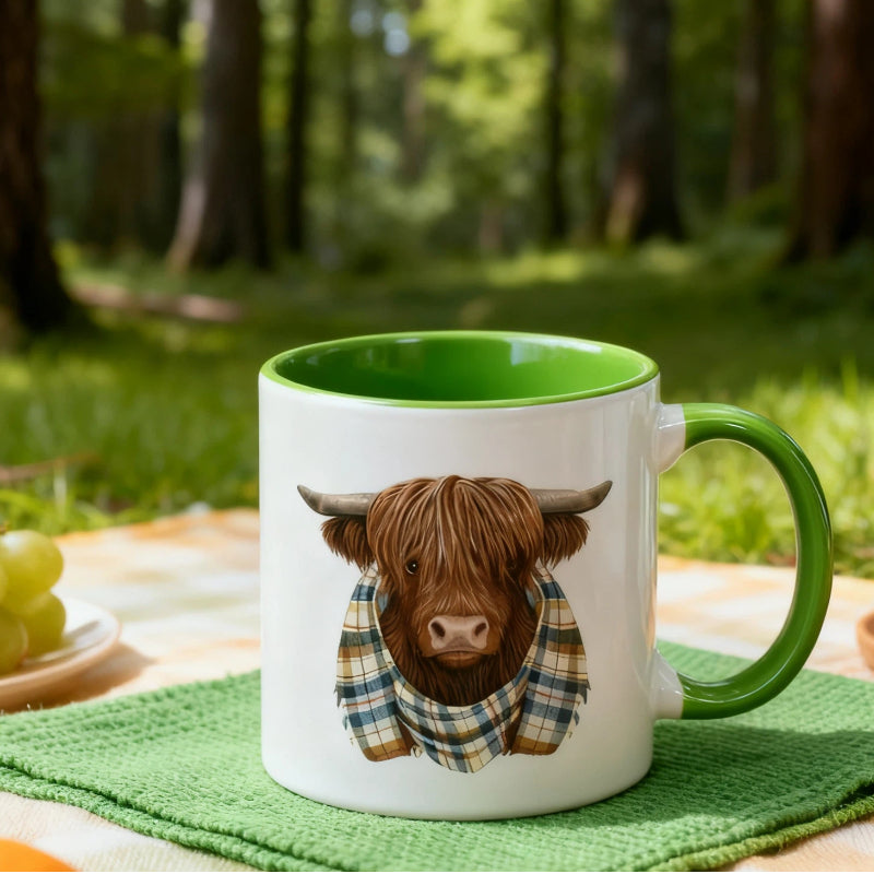 Highland Cow Ceramic Coffee Mug