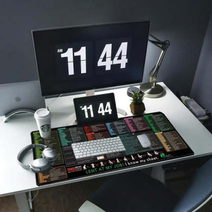 Stain-Resistant Anti-Slip Shortcut Desk Pad for Office