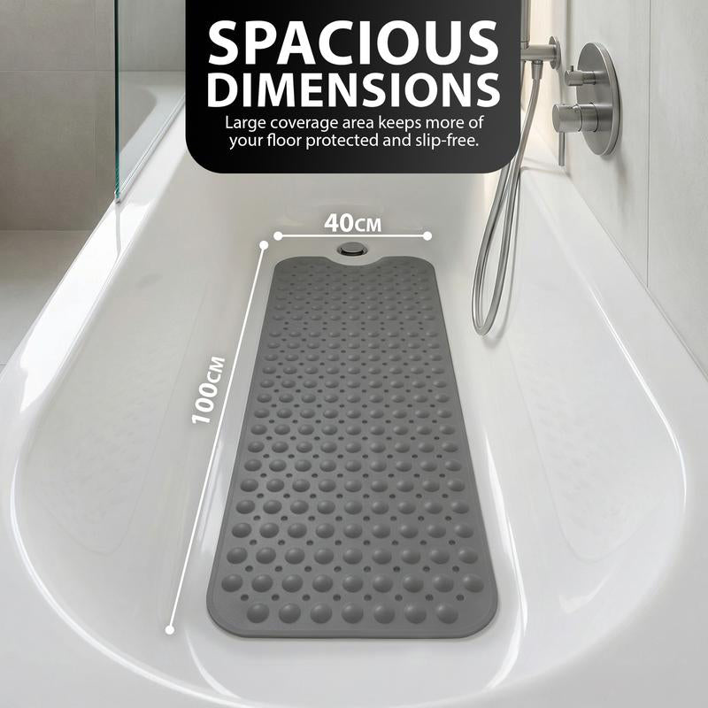 🔥 40"x16" Non-Slip Bathtub Mat with Suction Cups