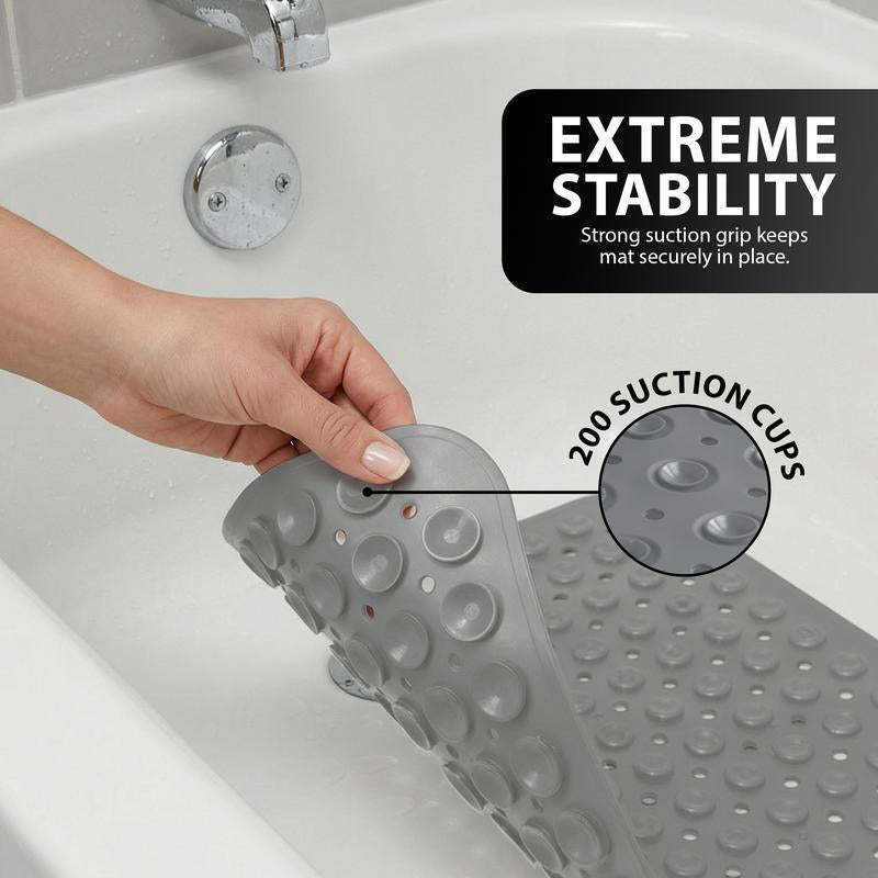 🔥 40"x16" Non-Slip Bathtub Mat with Suction Cups
