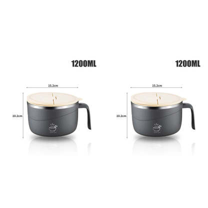 🔥304 Stainless Steel Insulated Ramen Bowl