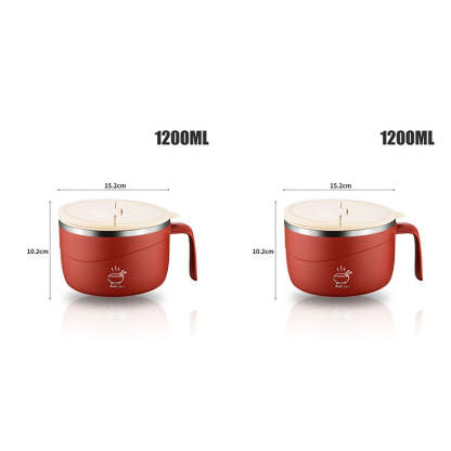 🔥304 Stainless Steel Insulated Ramen Bowl