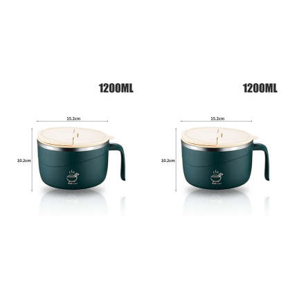 🔥304 Stainless Steel Insulated Ramen Bowl