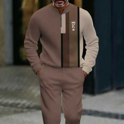 Men's Graphic Print Pullover & Pants Set – Street Style, Comfort Fit & Casual Look 👖