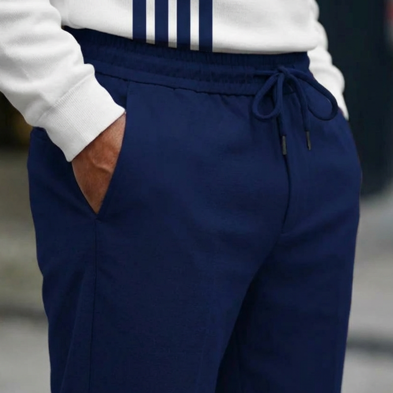 Men's Graphic Print Pullover & Pants Set – Street Style, Comfort Fit & Casual Look 👖