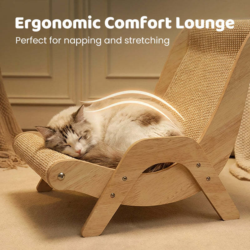 2-in-1 Sisal Cat Scratcher Lounger | Space-Saving & Durable 🐱