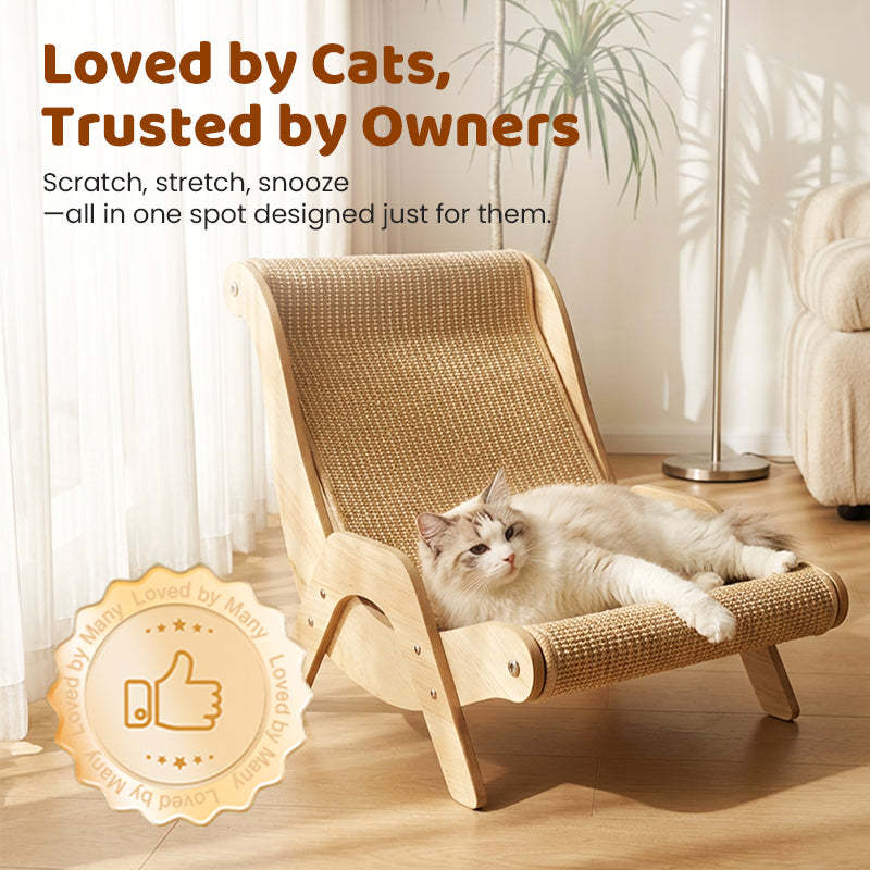2-in-1 Sisal Cat Scratcher Lounger | Space-Saving & Durable 🐱