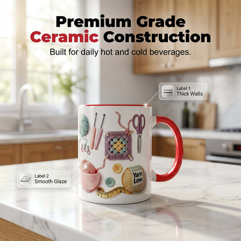 💥Yarn Love Mug, Gift For Crafters And Creative Souls