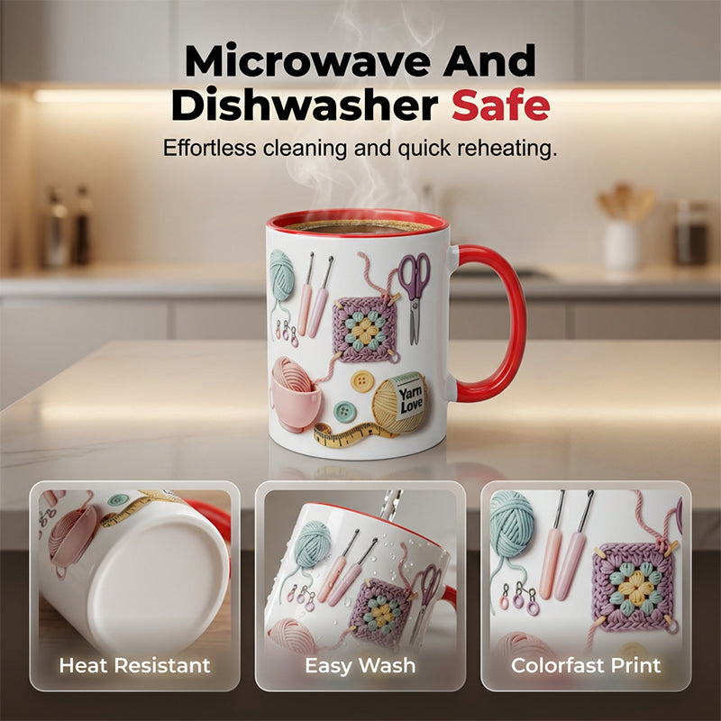 💥Yarn Love Mug, Gift For Crafters And Creative Souls