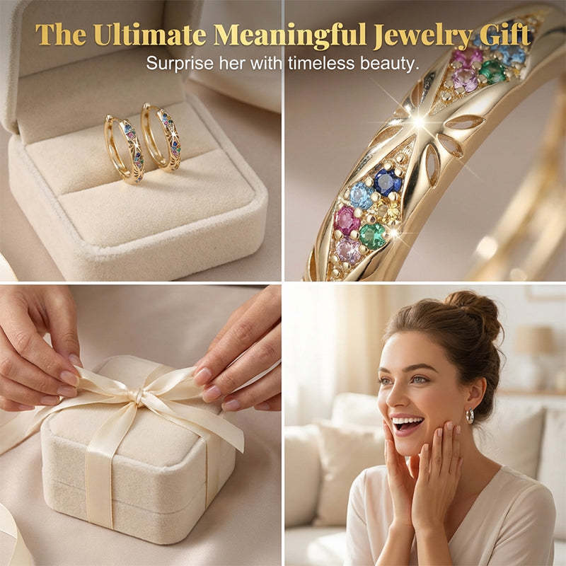 Sparkling Zircon Hollow Hoop Earrings