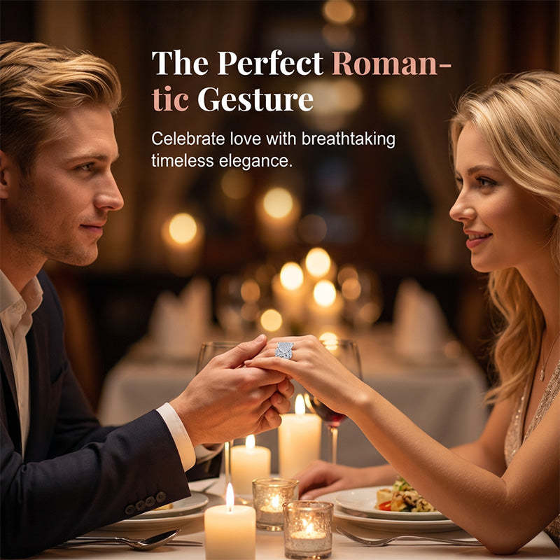 Sparkling Heart-Shaped Ring for Women