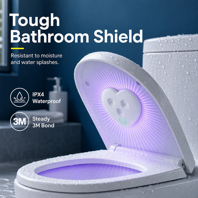 Construction and mounting details of UVC toilet light