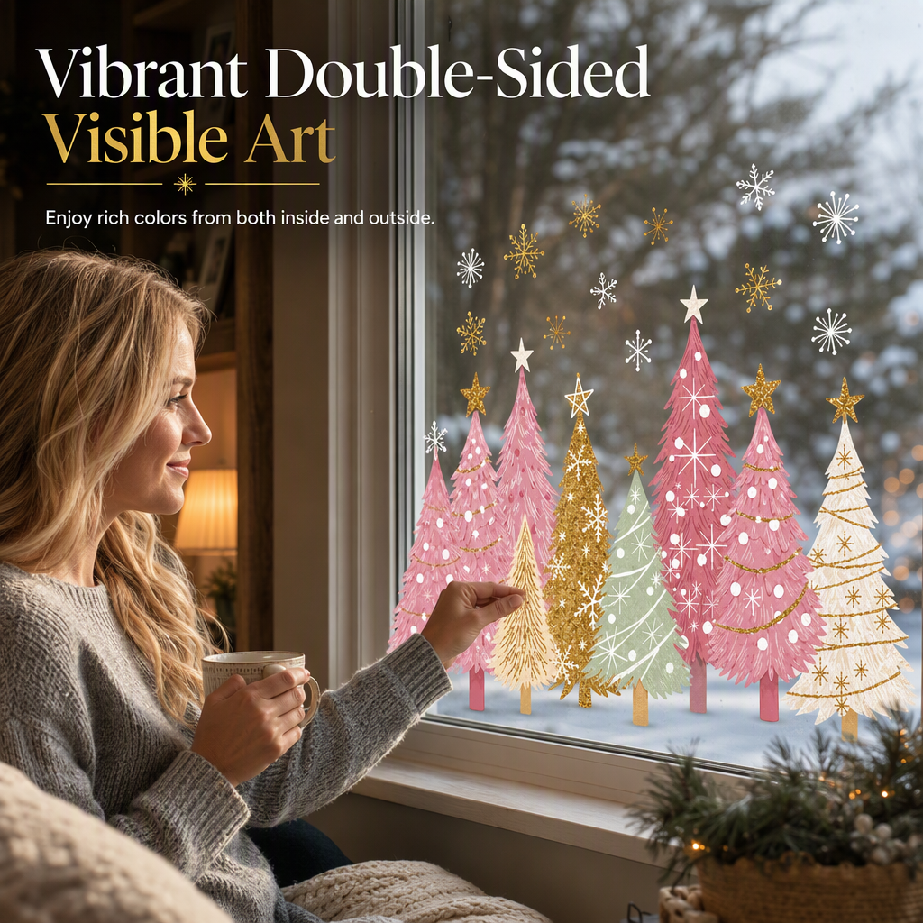 Double sided Christmas window decoration