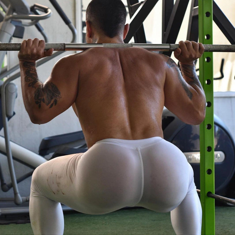 🎁Hot sale🔥Men's Sexy Ultra-thin Sports Bottom Stockings Pants