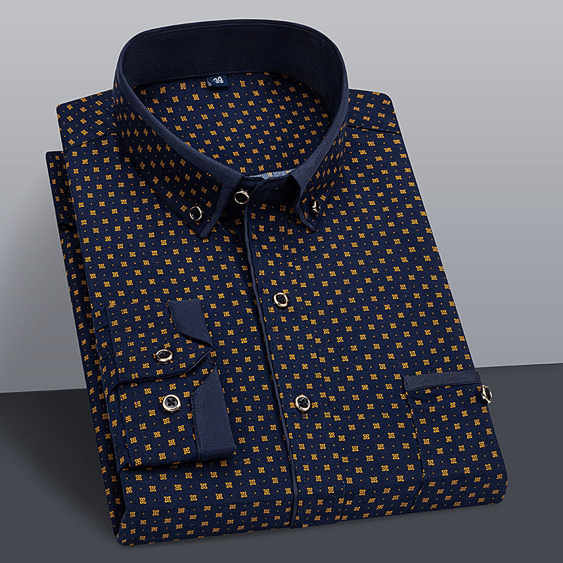 💥2024 New listing💥👔High quality cotton non-iron long sleeve printed men's shirt