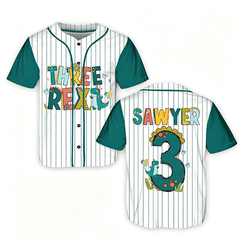 Personalized Age T-Rex Class Baseball Jersey