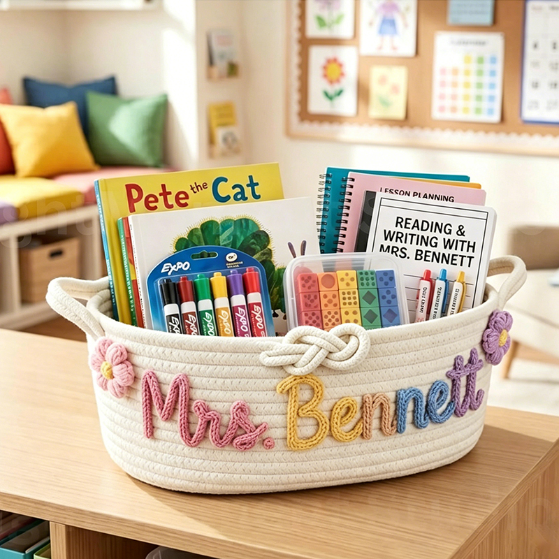 Personalized Name Appreciation Teacher Basket 