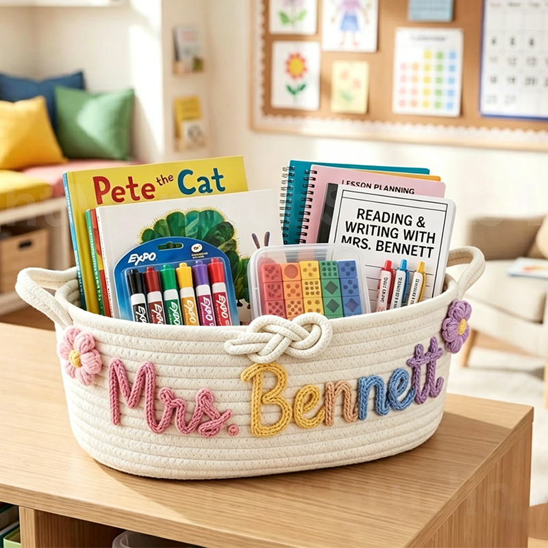 Personalized Name Appreciation Teacher Basket 