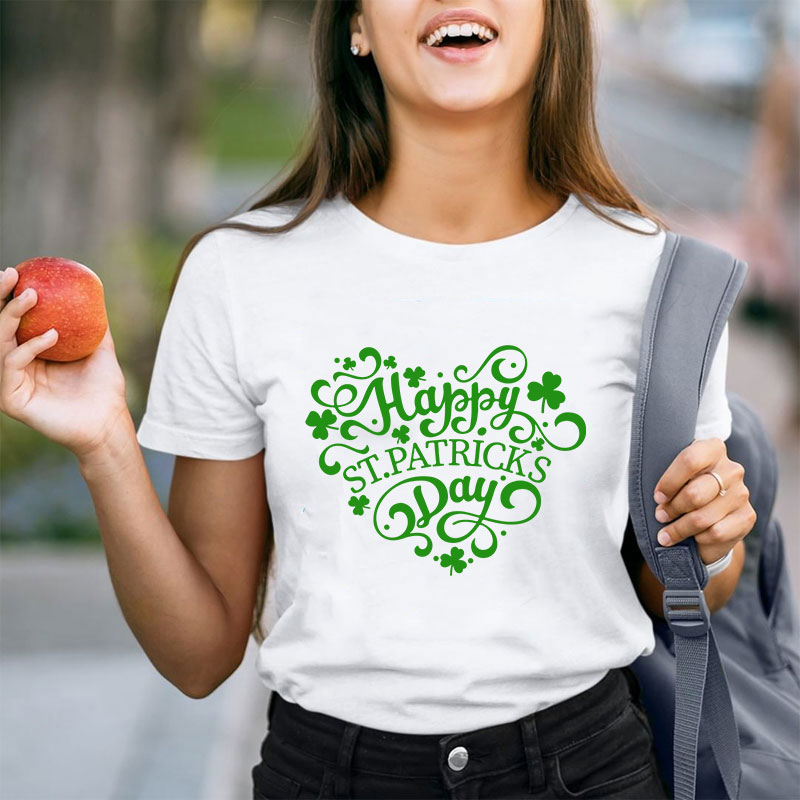 St Patricks Day Heart Teacher T-Shirt