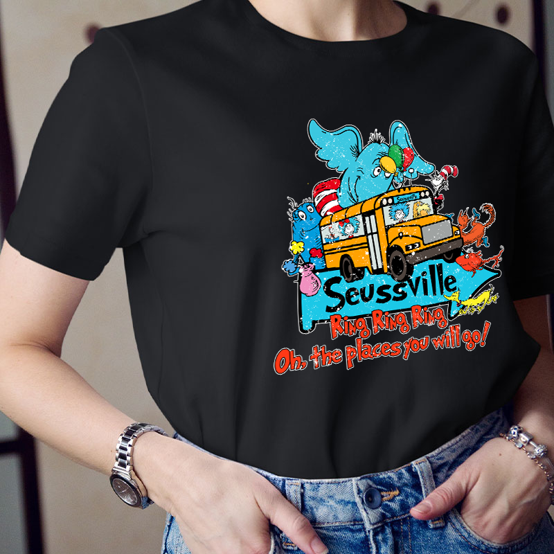 Ring Ring Ring Oh The Places You'll Go Teacher T-Shirt