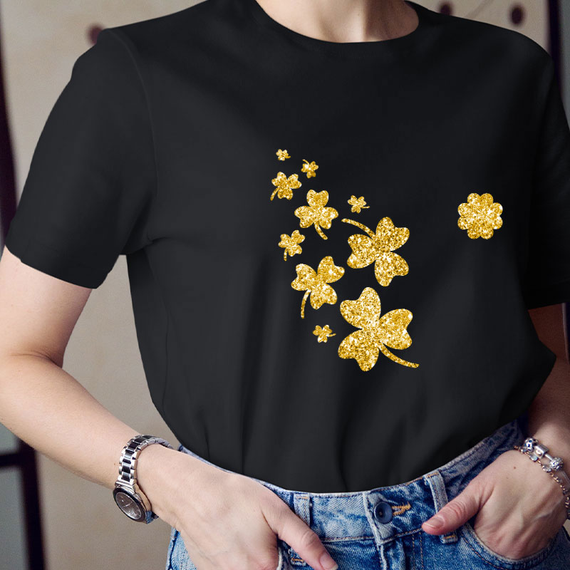 Glitter Clover Teacher T-Shirt