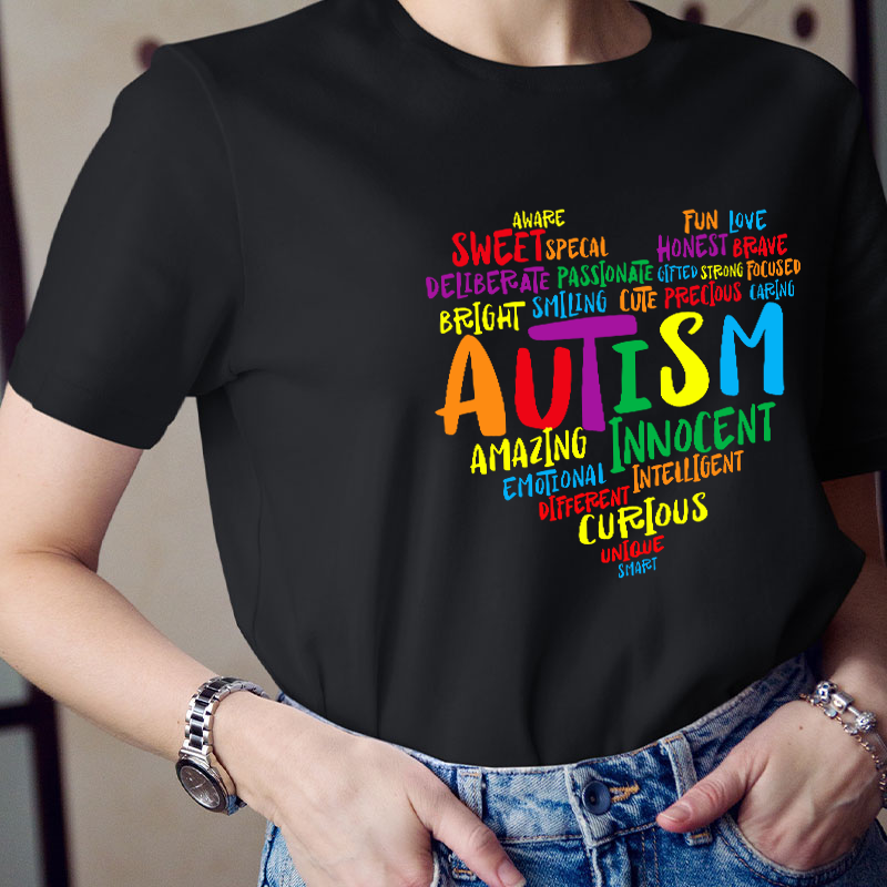 Autism Heart Teacher T-Shirt