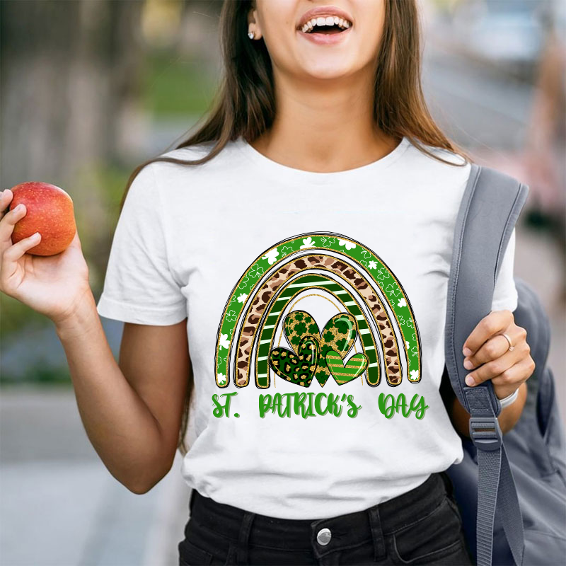 St Patrick's Day Rainbow Teacher T-Shirt